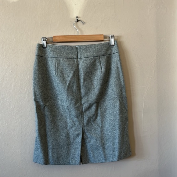 J. Crew Wool Blend Pencil Gray Skirt 2 - Picture 2 of 6